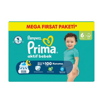 Prima Aktif Bebek No:6 XLarge 76 Adet Bebek Bezi