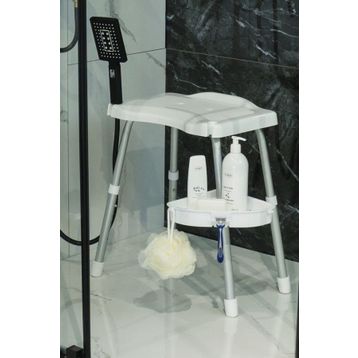 Prima Nova Apollo Duşlu Beyaz Banyo Taburesi