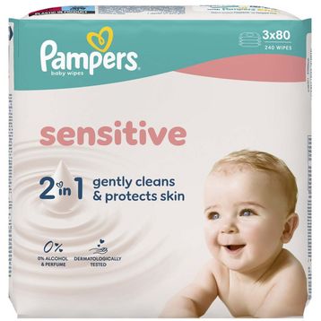 Prima Pampers Sensitive 3x80 Yaprak Islak Mendil