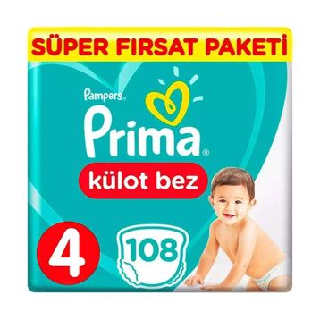 Prima Pants No:4 Maxi 108 Adet Külot Bebek Bezi