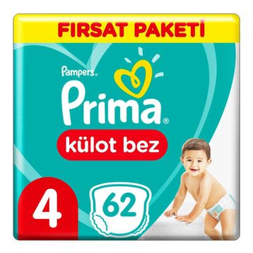 Prima Pants No:4 Maxi 62 Adet Külot Bebek Bezi