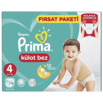 Prima Pants No:4 Maxi 74 Adet Külot Bebek Bezi