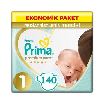 Prima Premium Care No:1 Yenidoğan 140 Adet Bebek Bezi
