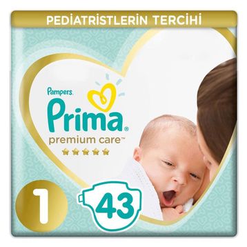 Prima Premium Care No:1 Yenidoğan 43 Adet Bebek Bezi