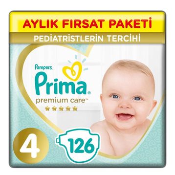 Prima Premium Care No:4 Maxi 126 Adet Bebek Bezi