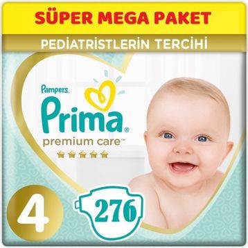 Prima Premium Care No:4 Maxi 276 Adet Bebek Bezi