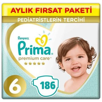 Prima Premium Care No:6 XLarge 186 Adet Bebek Bezi