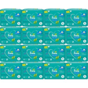 Prima Temiz ve Ferah Bitki Bazlı 48'li Set 16x3 Adet Islak Havlu Mendil
