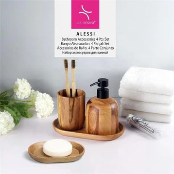 Primanova Alessi Akasya 4 Parça Banyo Seti