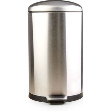 Primanova Bombe Inox 30 lt Kapaklı Çelik Çöp Kovası
