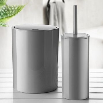 Primanova Flores 2'li Gri Banyo Seti