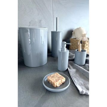 Primanova Flores 5'li Gri Banyo Seti
