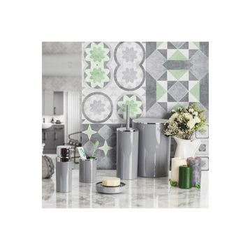 Primanova Lenox 5'li Gri Banyo Aksesuar Set