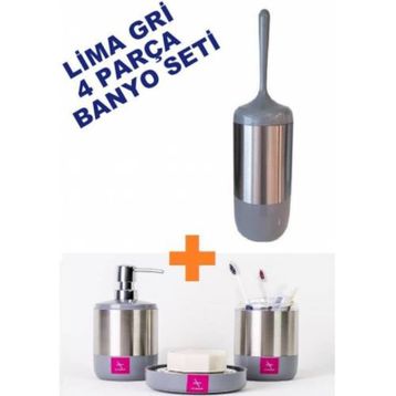 Primanova Lima M-E07-07 Gri Tuvalet Fırçası