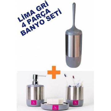 Primanova Lima M-E07-07 Gri Tuvalet Fırçası