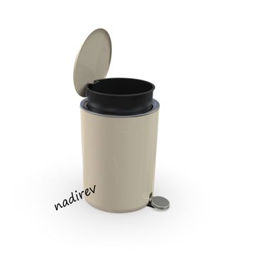 Primanova M-E66-01 Beyaz Lenox 5 lt Pedallı Çöp Kova