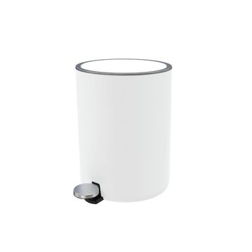 Primanova M-E66-01 Beyaz Lenox 5 lt Pedallı Çöp Kova