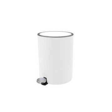 Primanova M-E66-01 Beyaz Lenox 5 lt Pedallı Çöp Kova