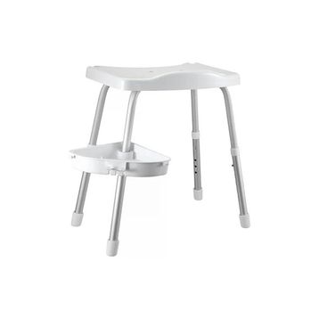 Primanova M KV35 01 Apollo Raflı Beyaz Duş Banyo Taburesi