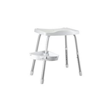 Primanova M KV35 01 Apollo Raflı Beyaz Duş Banyo Taburesi