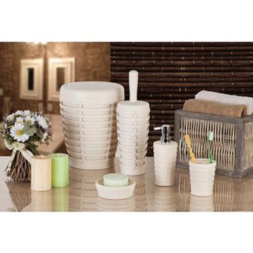 Primanova Palm Beyaz 5 Parça Banyo Seti