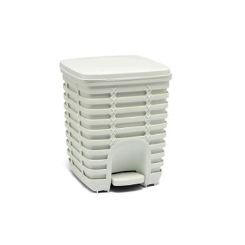 Primanova Palm Beyaz 9 lt Pedallı Çöp Kovası