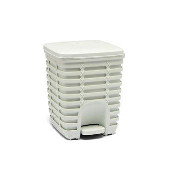 Primanova Palm Beyaz 9 lt Pedallı Çöp Kovası