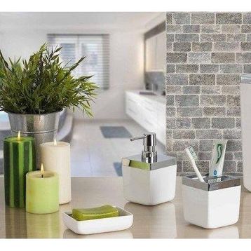 Primanova Toskana Beyaz 3 Parça Banyo Seti