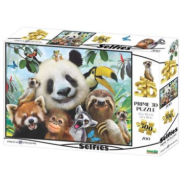 Prime 1006 3D Hayvanat Bahçesi Selfie 500 Parça Yetişkin Puzzle