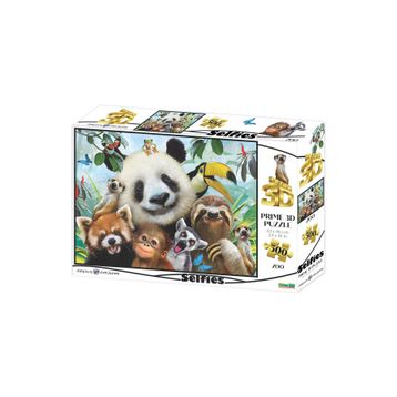 Prime 1006 3D Hayvanat Bahçesi Selfie 500 Parça Yetişkin Puzzle