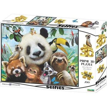 Prime 1006 3D Hayvanat Bahçesi Selfie 500 Parça Yetişkin Puzzle