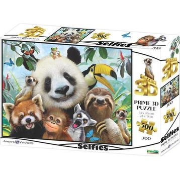 Prime 1006 3D Hayvanat Bahçesi Selfie 500 Parça Yetişkin Puzzle