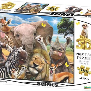 Prime 10061 3D Afrika Selfie 500 Parça Yetişkin Puzzle