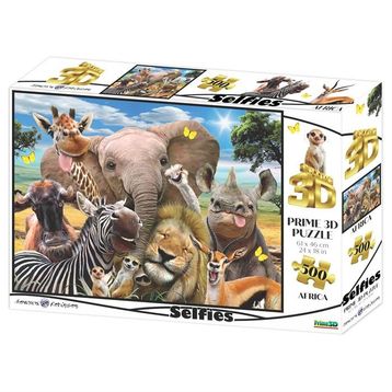 Prime 10061 3D Afrika Selfie 500 Parça Yetişkin Puzzle