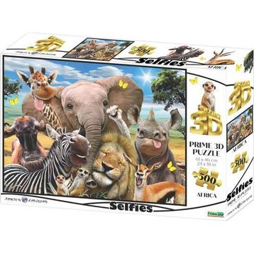 Prime 10061 3D Afrika Selfie 500 Parça Yetişkin Puzzle