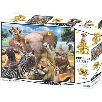 Prime 10061 3D Afrika Selfie 500 Parça Yetişkin Puzzle