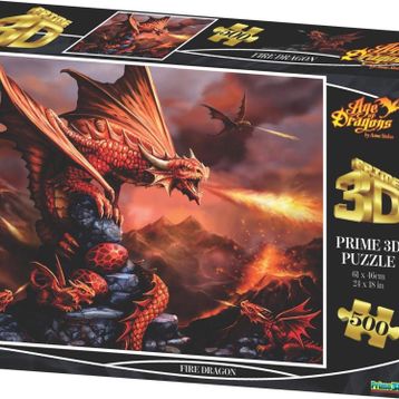 Prime 10090 3D Fire Dragon 500 Parça Yetişkin Puzzle