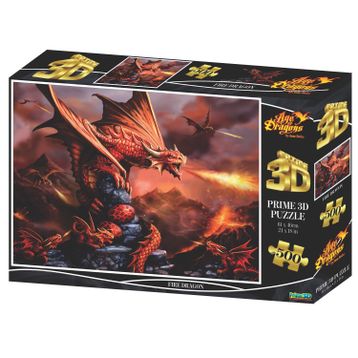 Prime 10090 3D Fire Dragon 500 Parça Yetişkin Puzzle