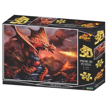 Prime 10090 3D Fire Dragon 500 Parça Yetişkin Puzzle
