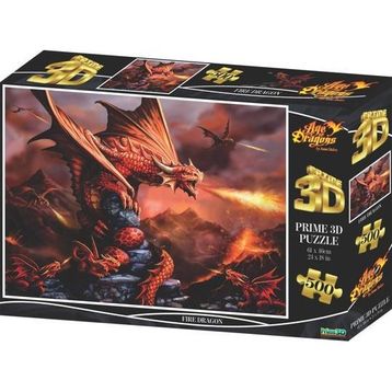 Prime 10090 3D Fire Dragon 500 Parça Yetişkin Puzzle