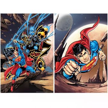 Prime 10239 3D Dc Comics Superman 2'li 300 Parça Puzzle