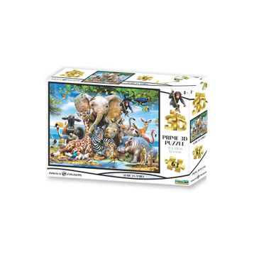 Prime 10638 3D Afrika Smile 63 Parça Puzzle