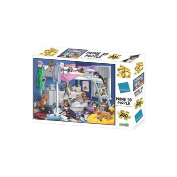 Prime 12236 3D Giordano Yatak Odası Kedileri 300 Parça Puzzle