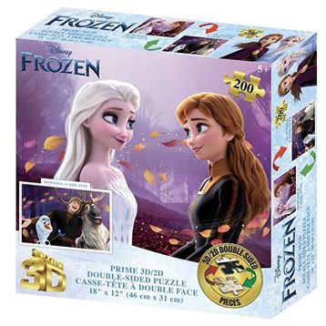 Prime 37547 3D Disney Frozen Çift Taraflı 200 Parça Puzzle
