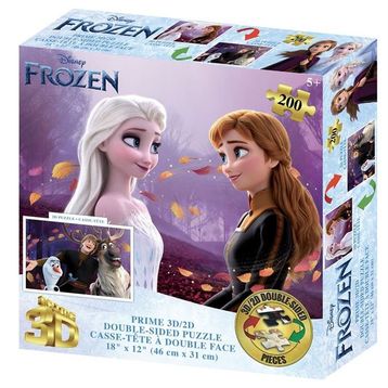 Prime 37547 3D Disney Frozen Çift Taraflı 200 Parça Puzzle
