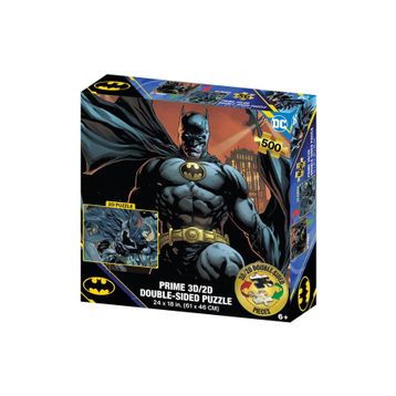Prime 37581 3D Dc Comics Batman Çift Taraflı 500 Parça Puzzle