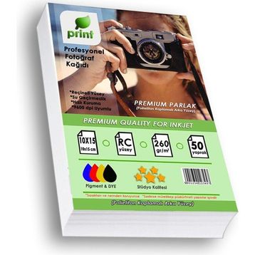 Print Epson L3151 Premium Parlak 260 gr 10x15 50 Yaprak Fotoğraf Kağıdı