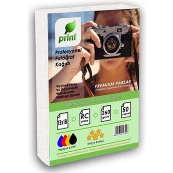 Print Epson Yazıcılar için 13x18 260 g 50 Yaprak Premium Parlak Fotoğraf Kağıdı