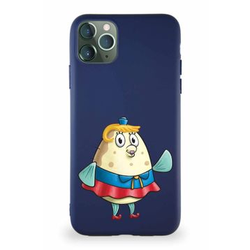 PrintiFy Apple Iphone 11 Pro Max Soft Premier Kapak Puff Tasarımlı Silikon Lacivert Kılıf