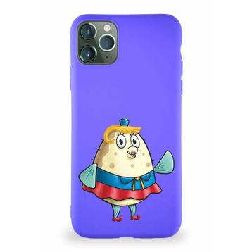 Printify Apple Iphone 11 Pro Max Soft Premier Kapak Puff Tasarımlı Silikon Mor Kılıf